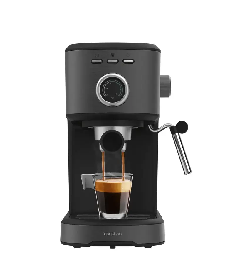 Cafetera Express Digital 20 Bares con Vaporizador y Control de Temperatura de Cecotec