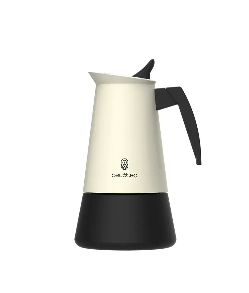 Cafetera Italiana de Acero Inoxidable para 4 Tazas, Elegante y Versátil de Cecotec