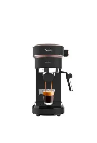 Cafetera para espressos y cappuccinos 20 bares de presión acabado color negro y rosa cafelizzia 890 rose de Cecotec