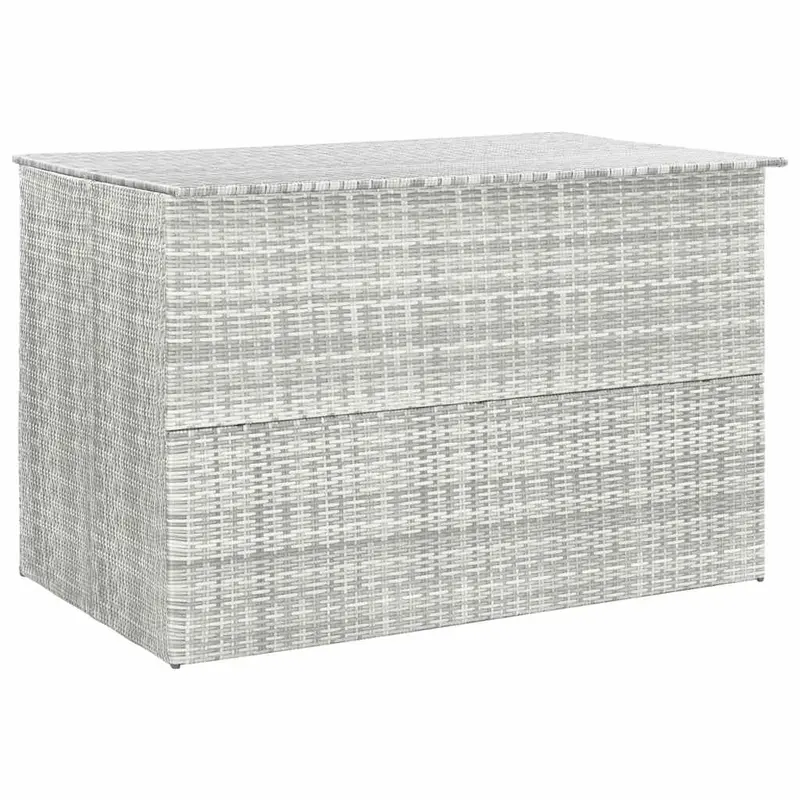 Caja almacenaje jardín ratán sintético gris claro 150x100x100cm