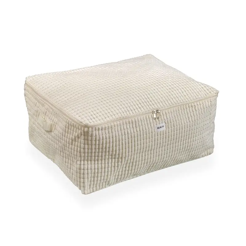 CAJA ALMACENAMIENTO CORDUROY BLANCA L