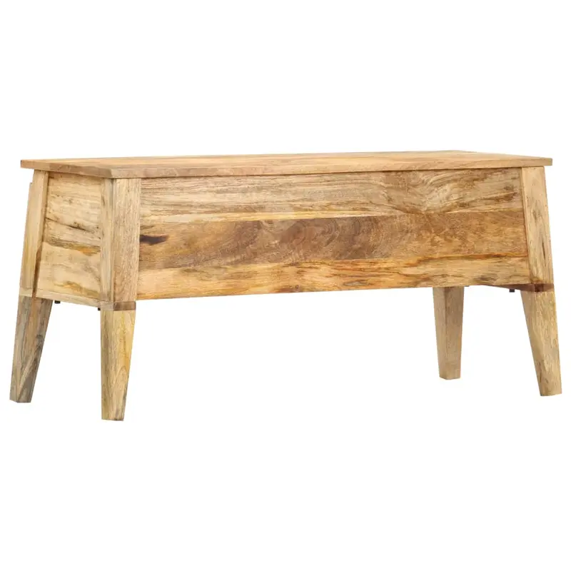 Caja de almacenaje de madera maciza de mango 99x35x48 cm