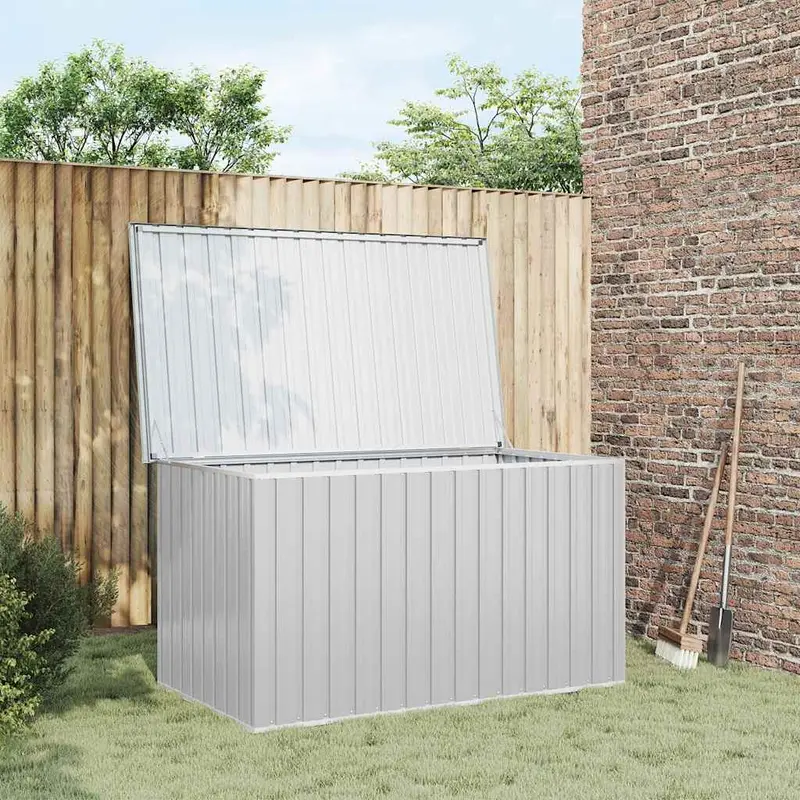 Caja de almacenaje para jardín gris 171x99x93 cm