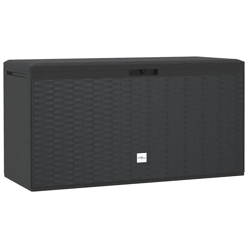 Caja de almacenaje para jardín gris antracita 114x47x60 cm