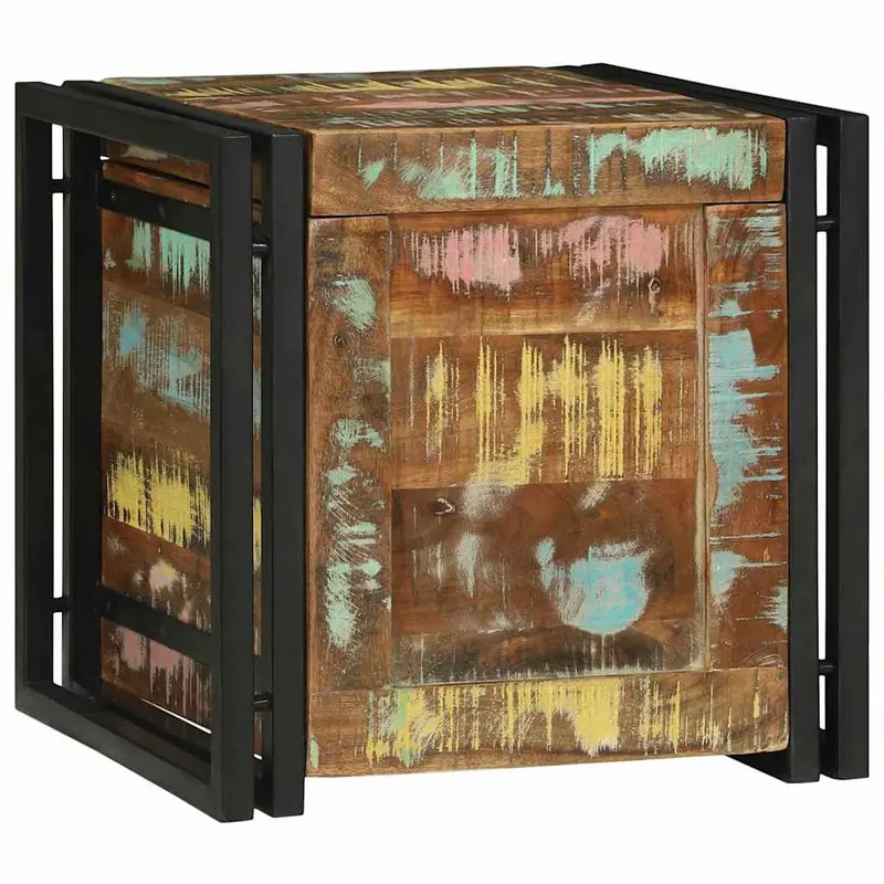Caja de Almacenamiento 40 x 40 x 40 cm Madera de Acacia Sólida