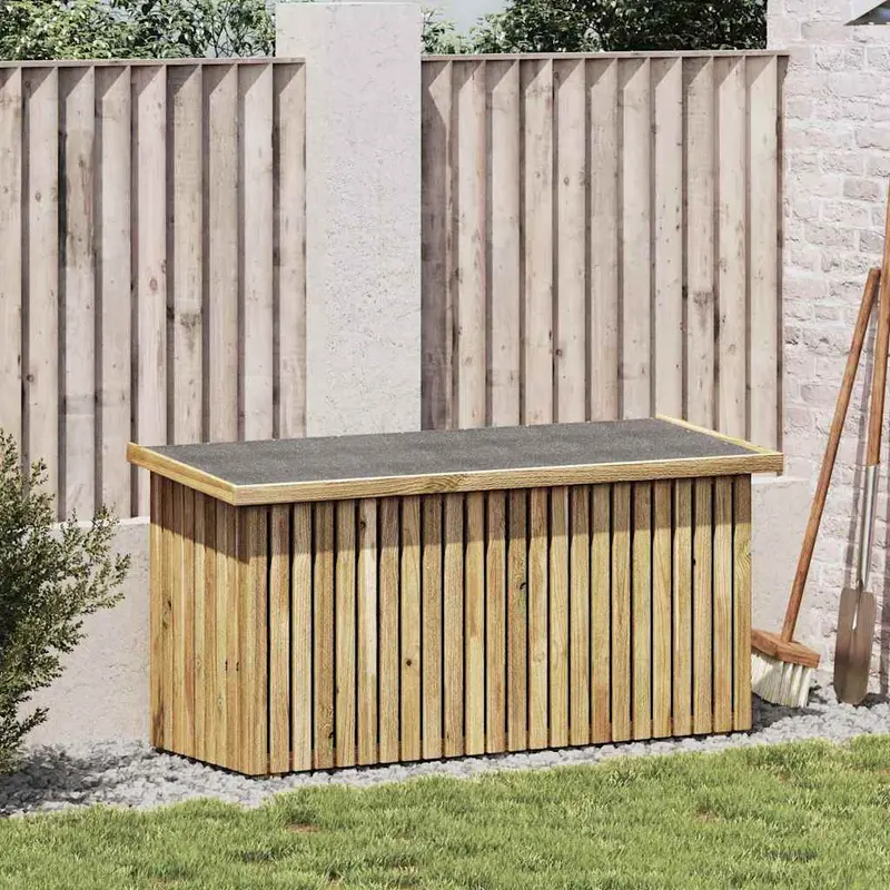 Caja de Almacenamiento para Jardín Natural 119 x 44 x 58,5 cm