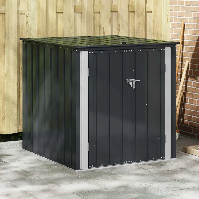 Caja de Almacenamiento para Jardín Negro 101,5 x 107 x 100 cm