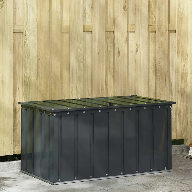 Caja de Almacenamiento para Jardín Negro 101 x 56,5 x 50 cm