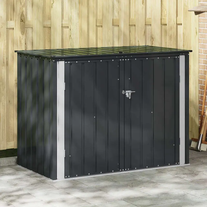 Caja de Almacenamiento para Jardín Negro 151,5 x 82 x 110,5 cm
