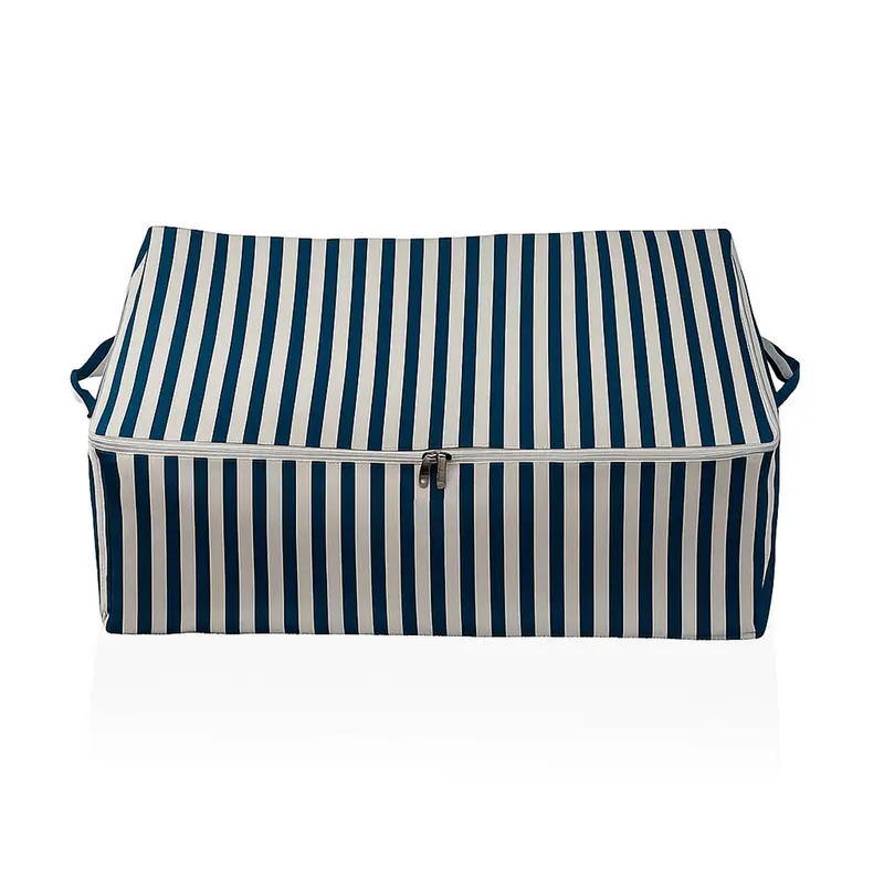 CAJA TELA GRANDE LINTEA AZUL MARINO