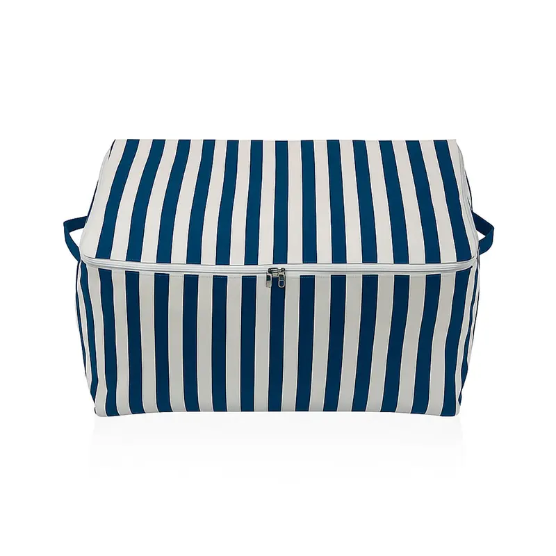 CAJA TELA MEDIANA LINTEA AZUL MARINO