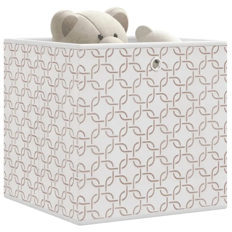 Cajas almacenaje plegables 10 uds no tejida crema 32x32x32 cm