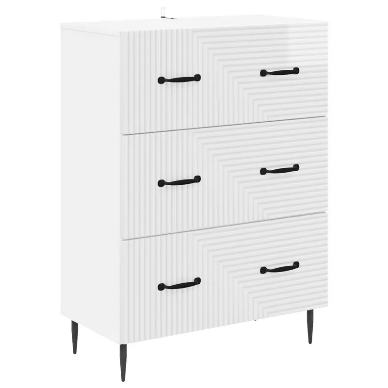 Cajonera Blanco Brillante 66 x 34,5 x 89,5 cm