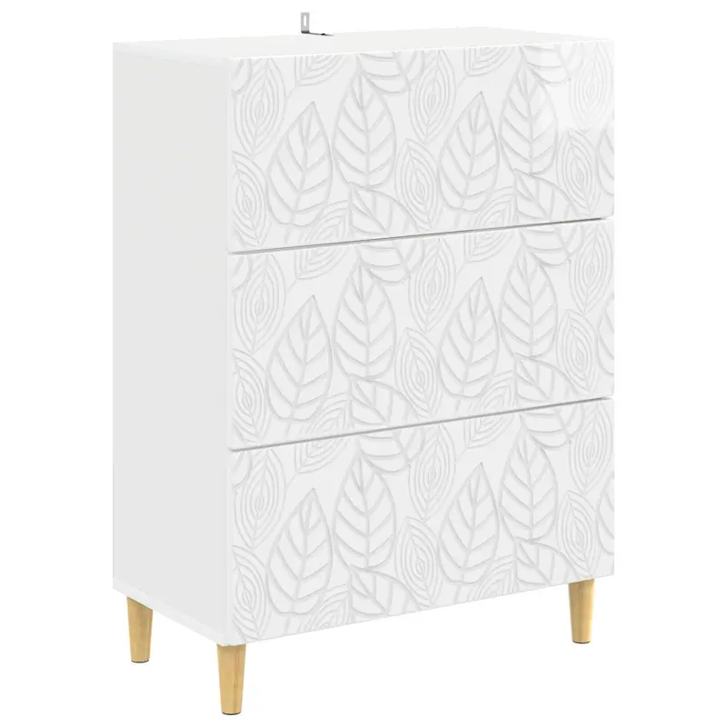 Cajonera Blanco Brillante 66 x 34,5 x 90 cm