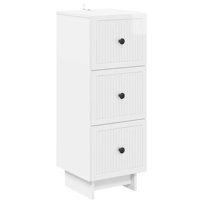 Cajonera Brillante 33 x 34,5 x 90 cm Madera de Ingeniería