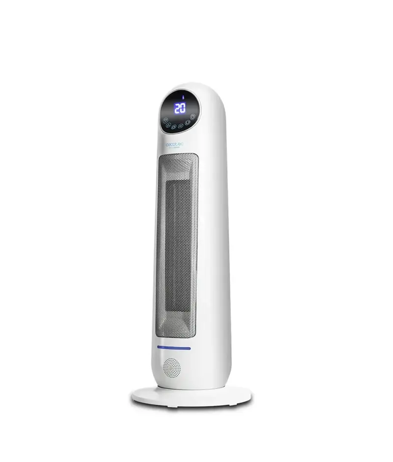 Calefactor Cerámico Inteligente 2200W con Mando y Pantalla LED para Espacios de 22m² de Cecotec