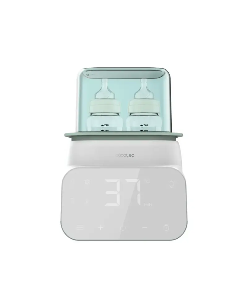 Calienta Biberones Doble Nana BabyCare con Pantalla 4 Modos Libre de BPA y Cestillo de Almacenamiento Seguro de Cecotec