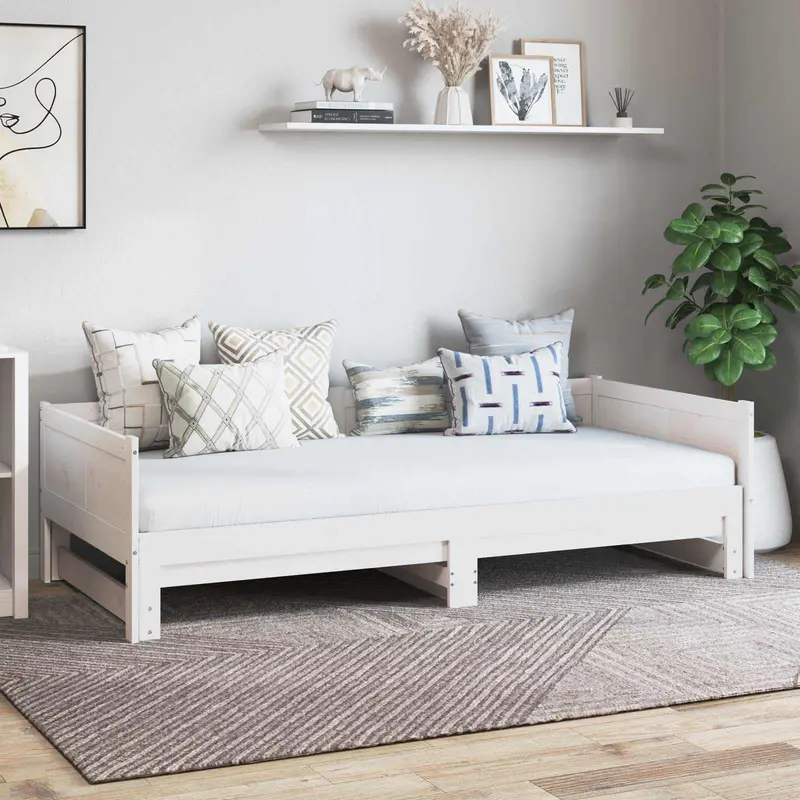 Cama abatible de día 180 x 200 cm Madera de pino macizo
