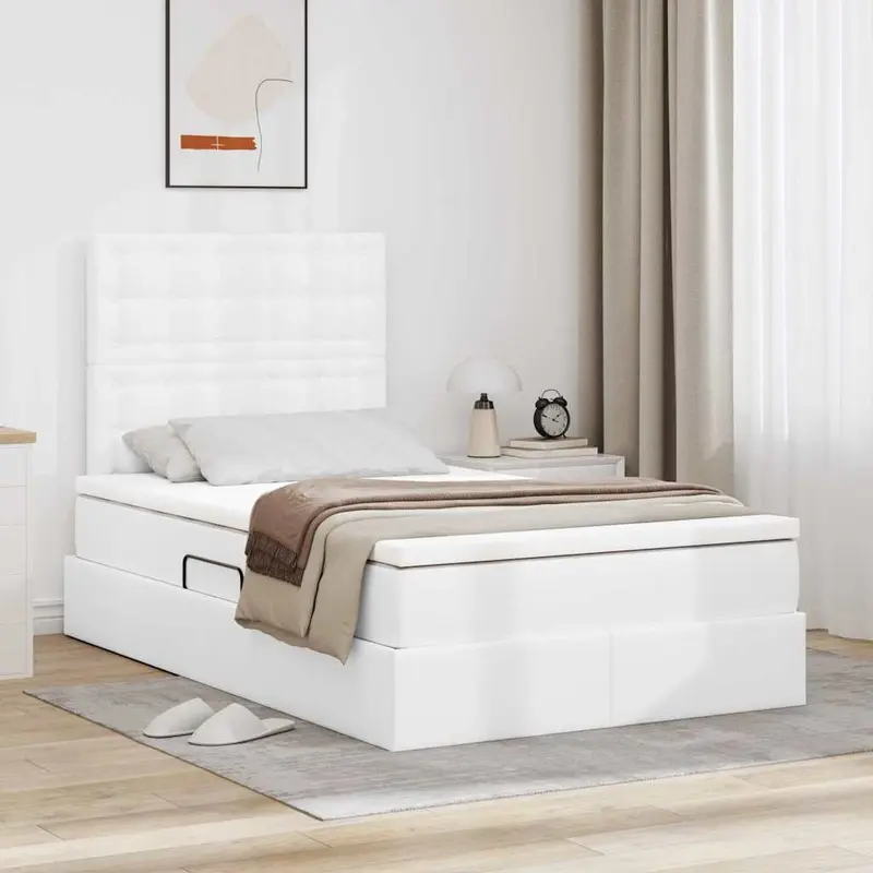 Cama con almacenamiento 120 x 190 cm Cuero sintético
