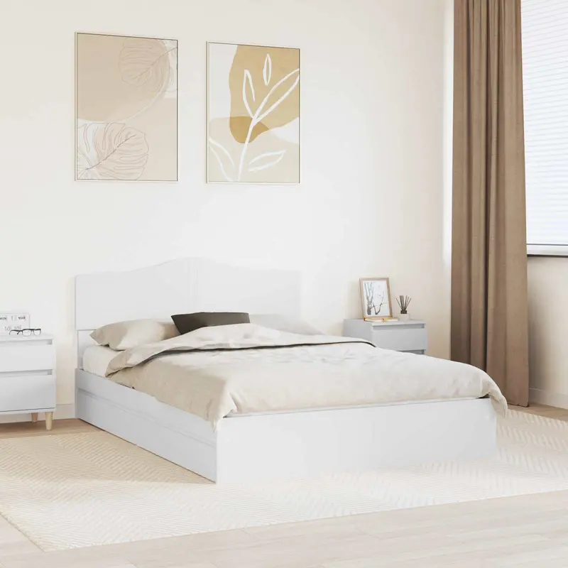 Cama con almacenamiento 140 x 190 cm Madera de ingeniería