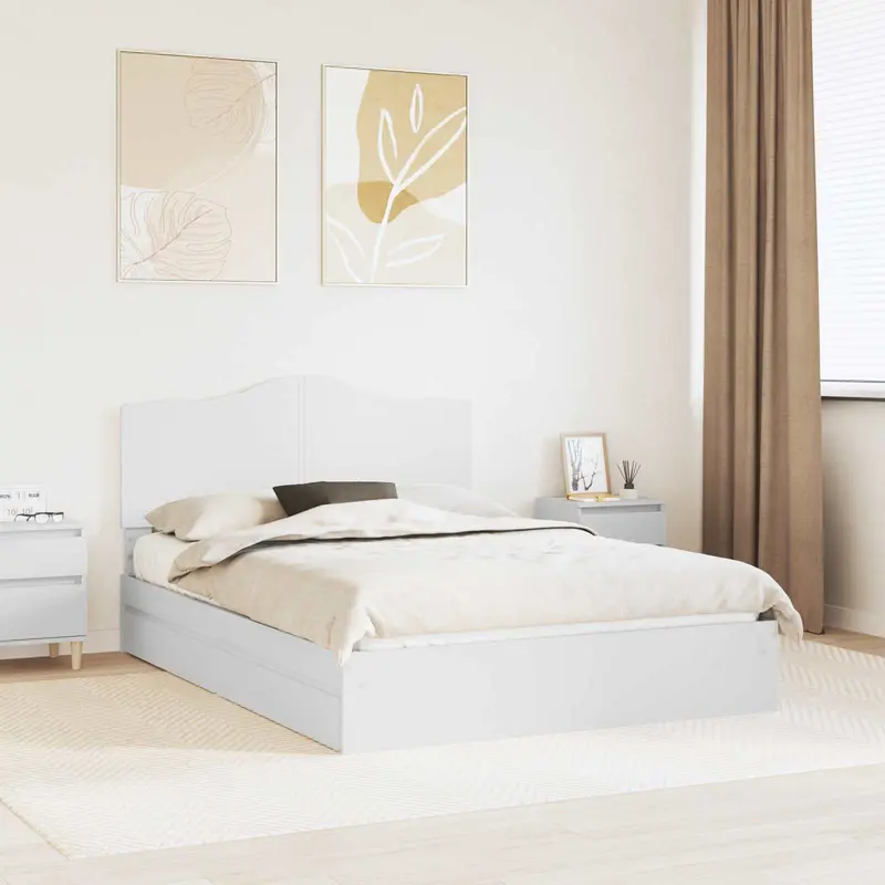 Cama con almacenamiento 140 x 190 cm Madera de ingeniería