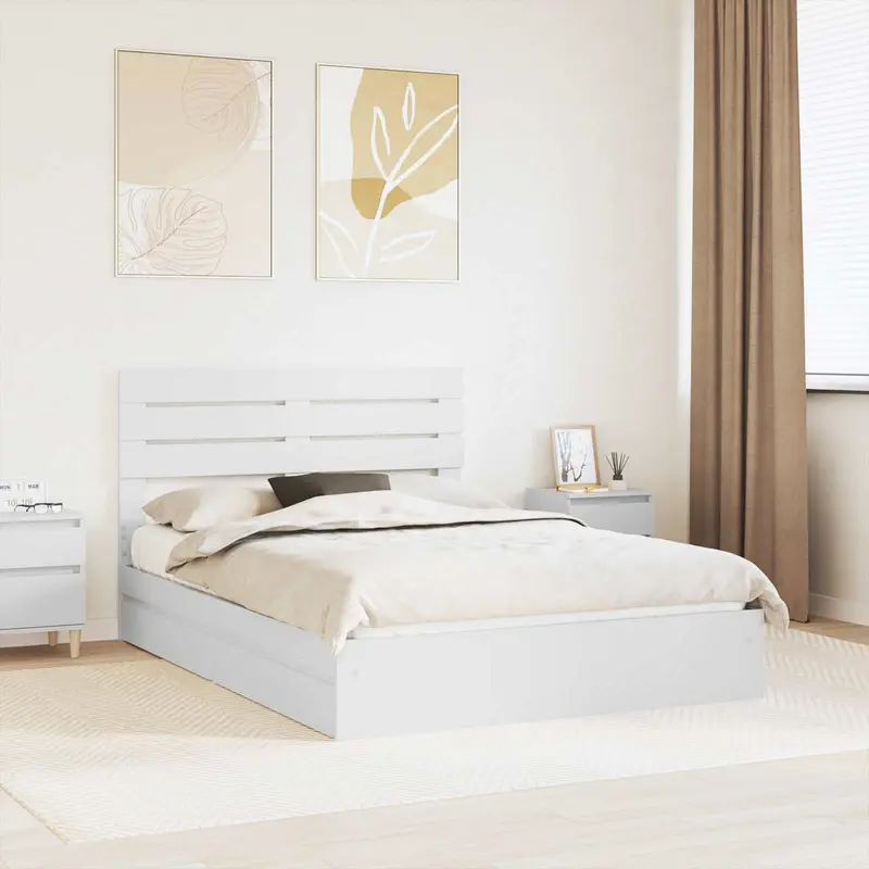 Cama con almacenamiento 140 x 190 cm Madera de ingeniería