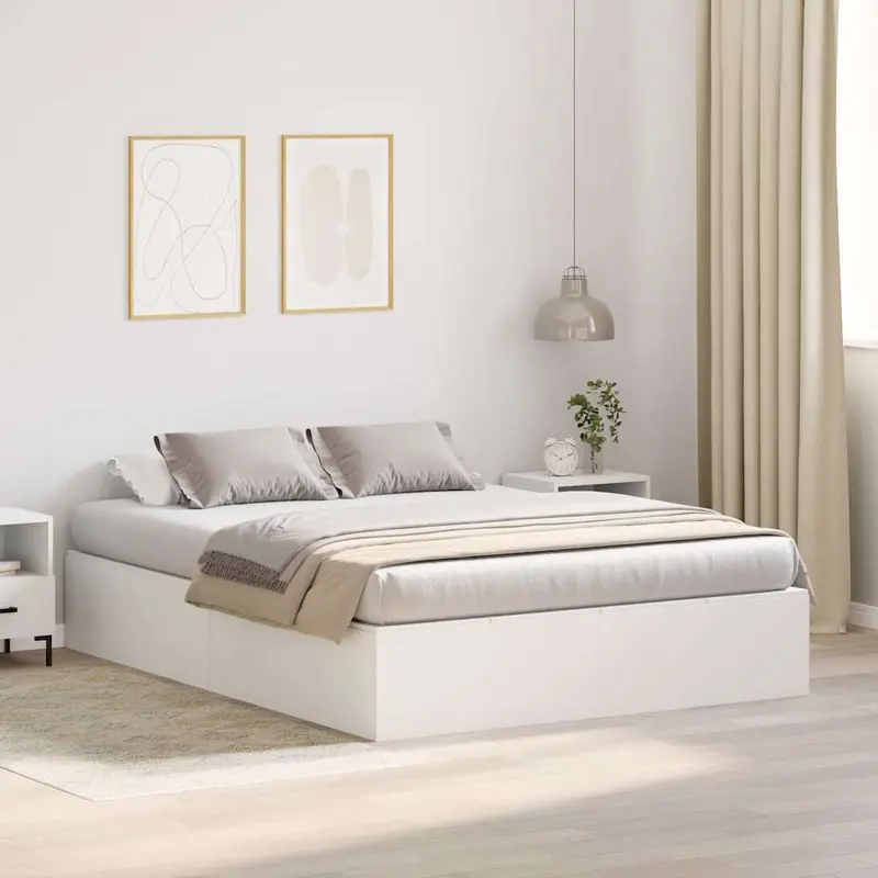 Cama con almacenamiento 140 x 200 cm Madera contrachapada