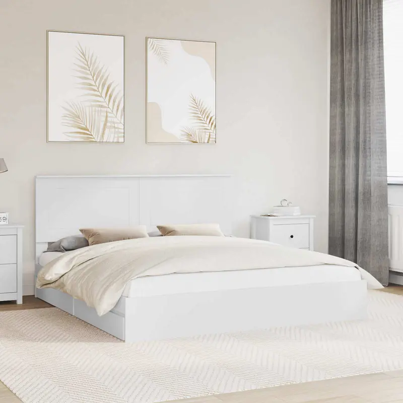 Cama con almacenamiento 180 x 200 cm Madera de ingeniería