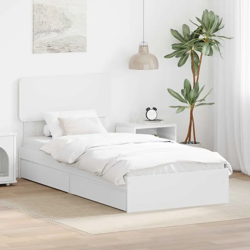 Cama con almacenamiento 90 x 190 cm Madera de ingeniería