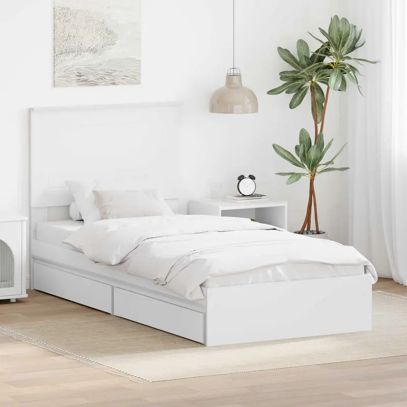 Cama con almacenamiento 90 x 200 cm Madera de ingeniería