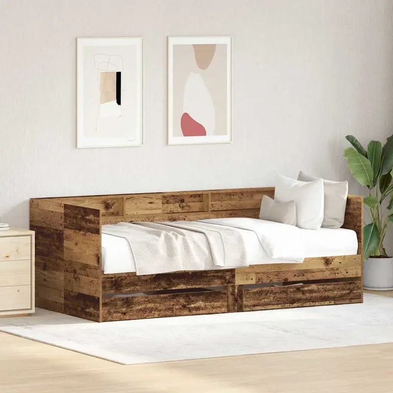 Cama de día Madera Vieja 100 x 200 cm Madera contrachapada
