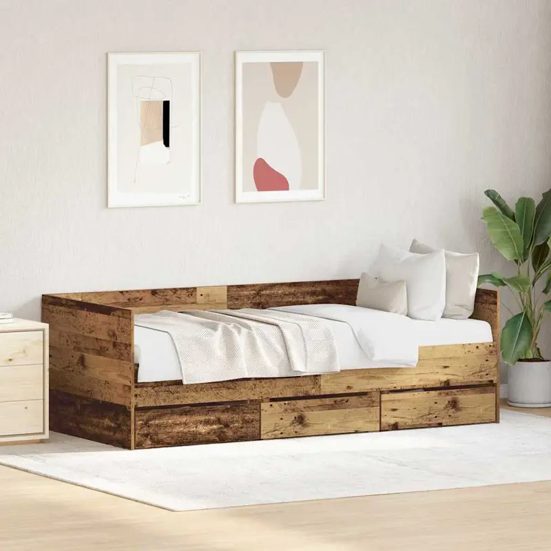 Cama de día Madera Vieja 90 x 190 cm Madera contrachapada