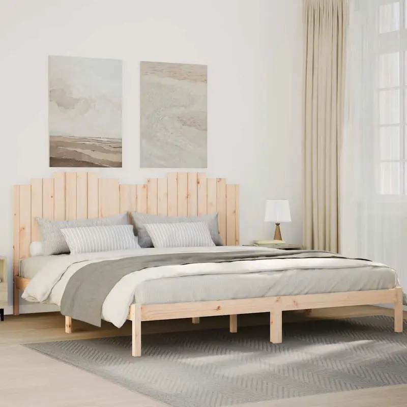 Cama extralarga sin colchón madera maciza 180x210 cm