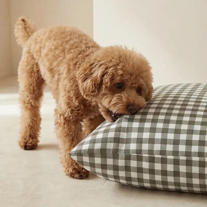 Cama para mascotas desenfundable antimanchas Aielo Marron