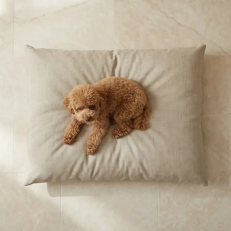 Cama para mascotas desenfundable antimanchas Beig Medio