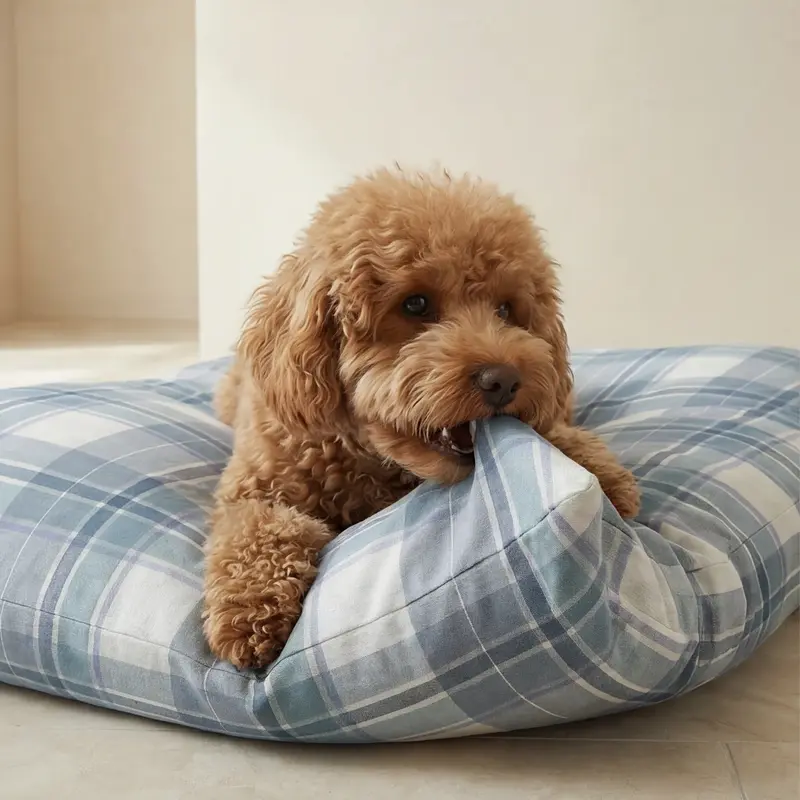 Cama para mascotas desenfundable antimanchas Valdo Azul