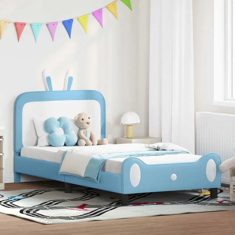 Cama para niños con cabecero Azul 80 x 200 cm PU