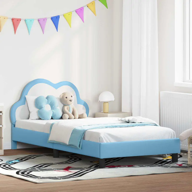 Cama para niños con cabecero Azul 80 x 200 cm PU