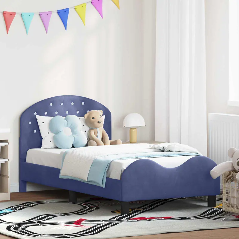 Cama para niños con cabecero Azul Policía 80 x 160 cm