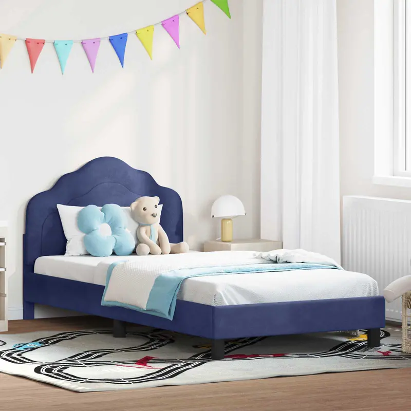 Cama para niños con cabecero Azul Policía 80 x 200 cm