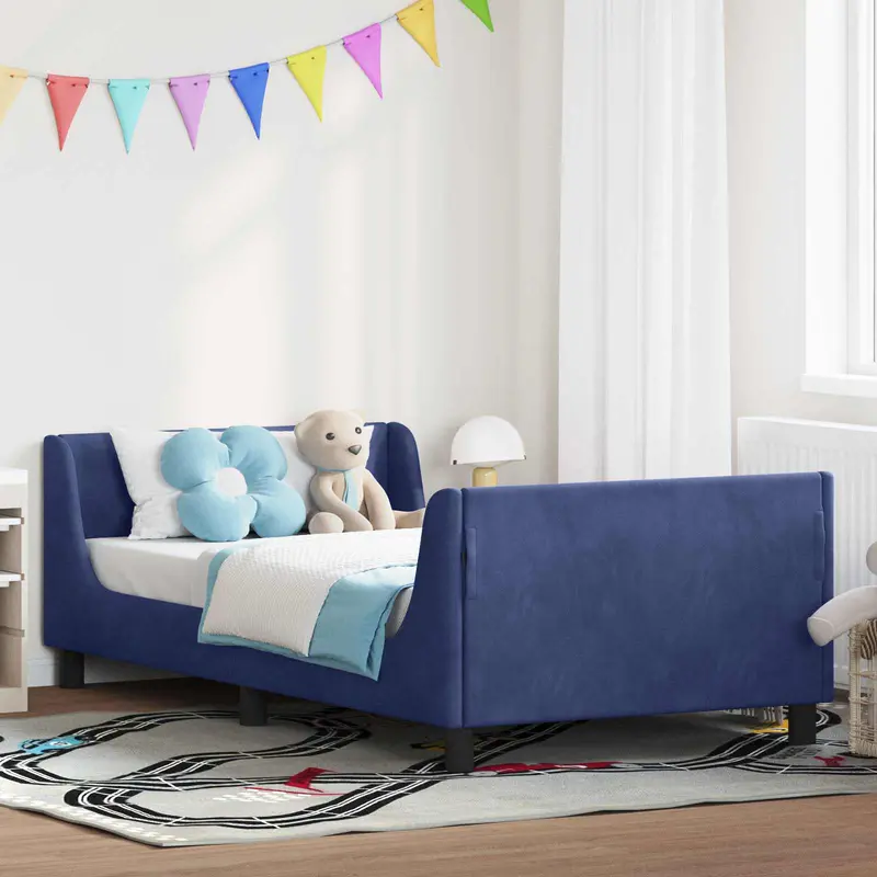 Cama para niños con cabecero Azul Policía 80 x 200 cm