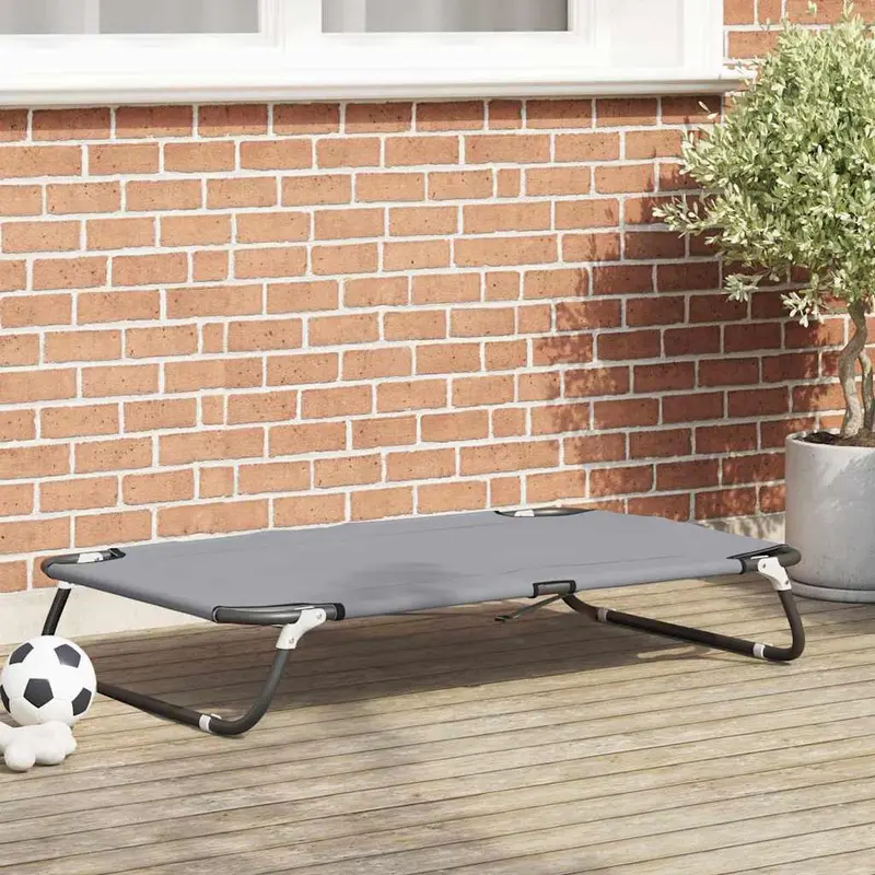 Cama para perro Manual Gris Claro 105 x 65 x 18 cm Acero
