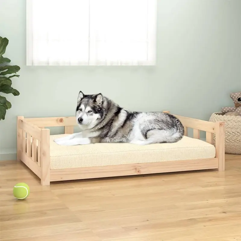 Cama para perros 105,5x75,5x28 cm Madera maciza de pino