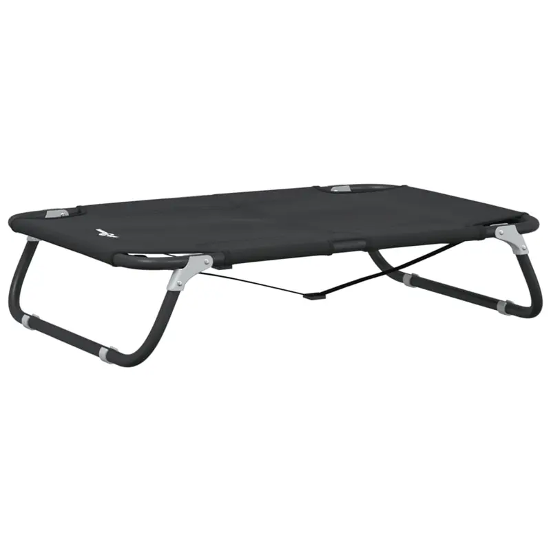 Cama para perros plegable tela oxford y acero gris antracita