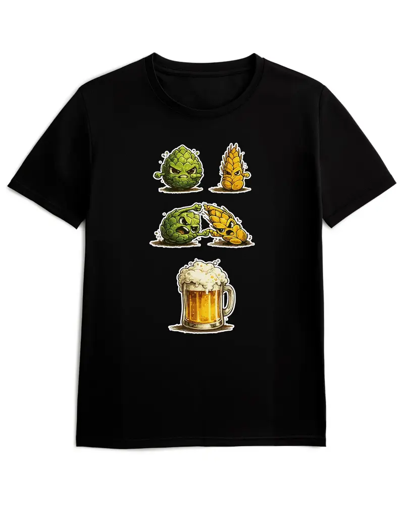 Camiseta de Manga Corta - Beer Fusion - 100% Algodón