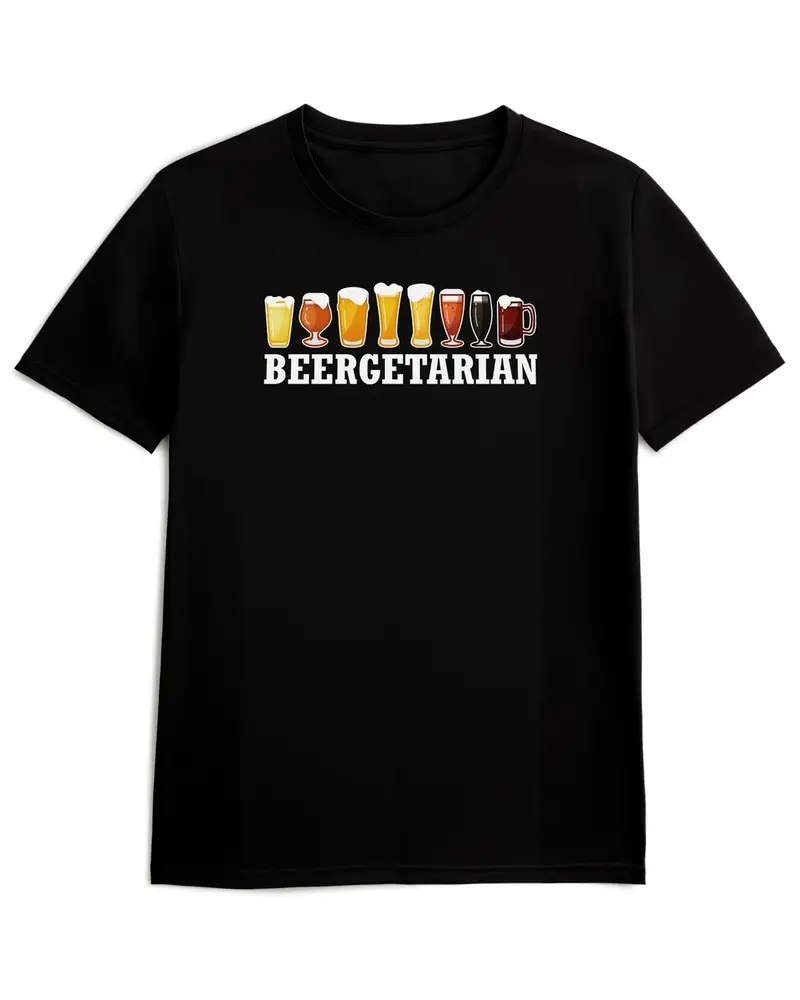 Camiseta de Manga Corta -  Beergetarian  - 100% Algodón