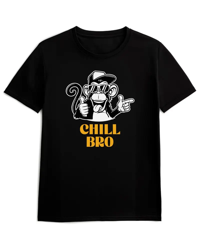 Camiseta de Manga Corta -  Chill Bro  - 100% Algodón