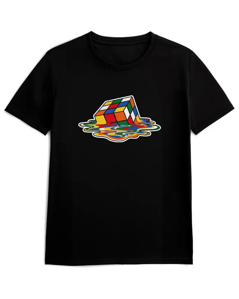 Camiseta de Manga Corta -  Cubo de Rubik  - 100% Algodón