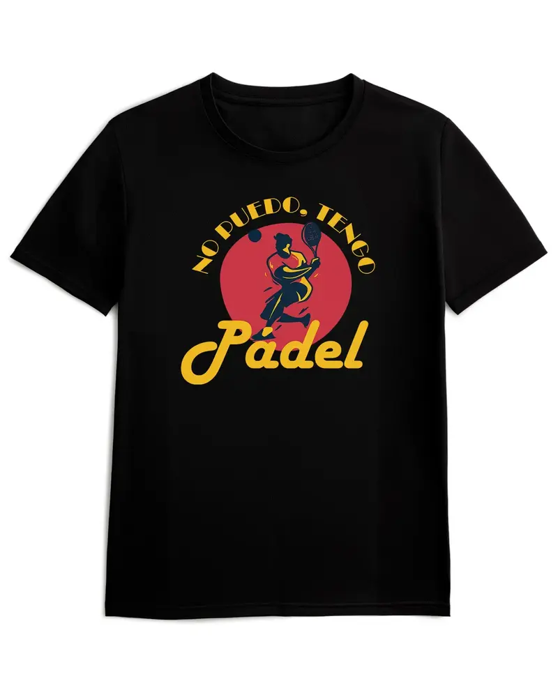 Camiseta de Manga Corta -  No Puedo tengo Pádel  - 100% Algodón