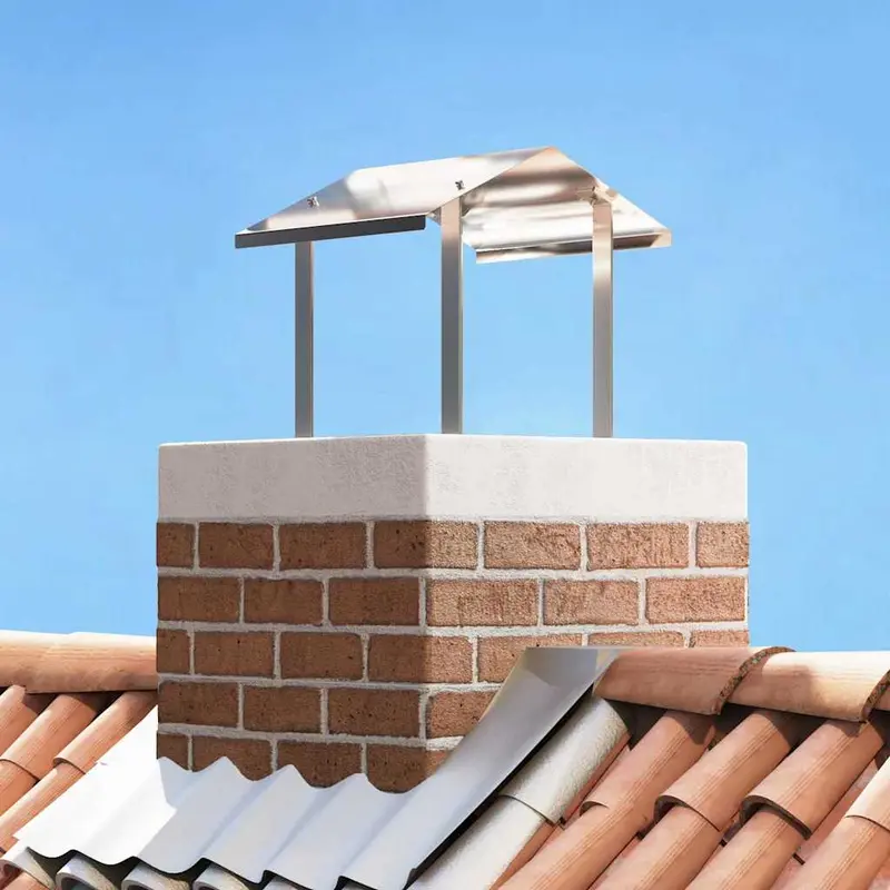 Campana de Chimenea Plateado 40 x 40 x 37,5 cm Acero inoxidable